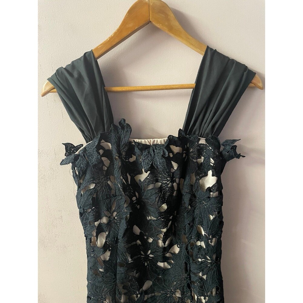 SHEIN Black Floral Nude Underlay Evening Dress Size S NWOT - Picture 10 of 11
